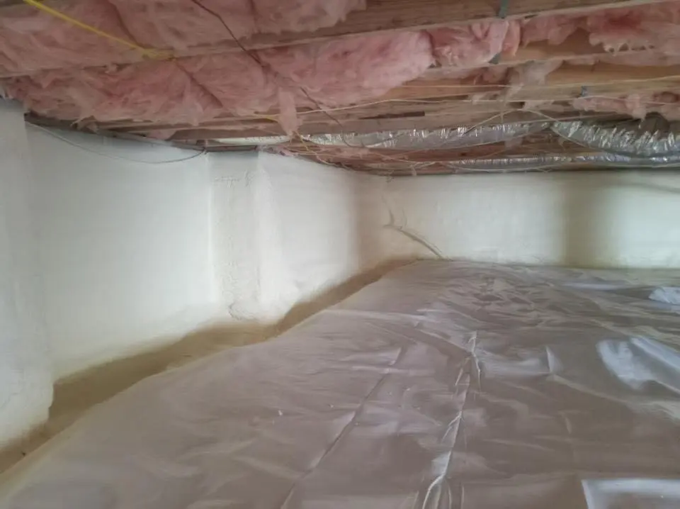Crawl space encapsulation with closed-cell spray foam for Attic Insulation in Silverdale